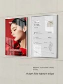 Alüminyum Alaşımlı Dar Kenar 60x90 Poster Çerçevesi - Siyah Köşe Korumalı thumbnail 2