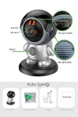 Electron  Wi-Fi Akıllı Güvenlik Kamerası Gece Görüşlü, 355° Hareket Takipli , SD Kart ve Bulut Destekli thumbnail 3