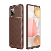 Gpack Samsung Galaxy A12 Kılıf Negro Karbon SilikonNano Glass - 1