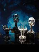 Gotik İskelet Aromaterapi Mumluk - Mumlu Kafatası ve El - 6