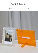 Akrilik Manyetik Polaroid Fotoğraf Çerçevesi - Turuncu 5 inç (8.9 x 12.7cm) - 11