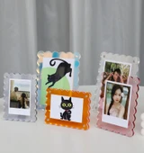 Akrilik Manyetik Polaroid Fotoğraf Çerçevesi - Turuncu 5 inç (8.9 x 12.7cm) - 7