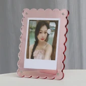 Akrilik Manyetik Polaroid Fotoğraf Çerçevesi - Pembe 3 inç (5.5 x 8.4cm) - 1