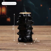 Gotik İskelet Aromaterapi Mumluk - Siyah Omurga Tasarımlı (Tea Wax Hariç) - 1