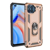 Gpack Oppo Reno 4 Lite Kılıf Vega Tank Koruma Standlı Yüzüklü MıknatıslıNano Glass thumbnail 4