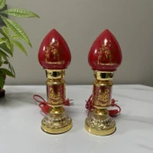 Elektrikli Bereket Tanrısı Buda Lamba Mumluk - 25cm Tekli - 6