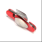 Single Sword Kumanya Bıçağı Katlanabilir Bıçak, Kaşık ve Çatal Seti Büyük Boy - 1