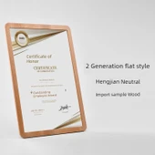 A4 Ahşap Sertifika Çerçevesi - 2. Nesil Doğal Kayın - Yatay ve Dikey - 1