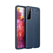 Gpack Samsung Galaxy S21 Plus 5G Kılıf Niss Deri Görünümlü SilikonFull Ekran - 3