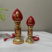 Elektrikli Bereket Tanrısı Buda Lamba Mumluk - 25cm Tekli - 7