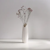 Modern Minimalist Seramik Vazo - Rafine. Paragraf (Düz Beyaz) - 3