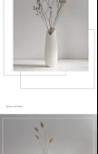 Modern Minimalist Seramik Vazo - Kelebek Rüyası. (Düz Beyaz) - 9