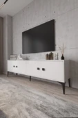 Happylife Furniture Design  %100 Mdf Tv Ünitesi 180 Cm Beyaz Aytaşı Tv Sehpası - 5