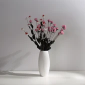 Modern Minimalist Seramik Vazo - Kelebek Rüyası. (Düz Beyaz) - 5
