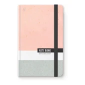 Gıpta Note Bank Sert Kapak Dikişli Lastikli 13x21 96 Yaprak Not Defteri Çizgili (7351) - 3