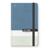 Gıpta Note Bank Sert Kapak Dikişli Lastikli 13x21 96 Yaprak Not Defteri Çizgili (7351) - 5