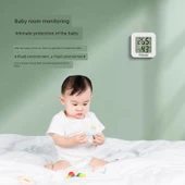Bluetooth Dijital Termometre Higrometre - 3'lü Paket, Duvar Stickerlı ve Pilli - 4