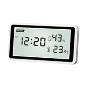 Dijital Termometre ve Nem Ölçer - Arkadan Aydınlatmalı Alarm Saatli Beyaz (Model 1) - 2
