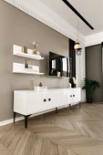 Happylife Furniture Design  %100 Mdf Tv Ünitesi 180 Cm - Raflı Tv Sehpası - 4