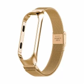Gpack Xiaomi Mi Band 6 Kordon Clipsli Hasır Metal Kordon KRD-06 - 6