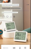 Dijital Termometre Higrometre - Mavi Geniş Ekran Alarm Takvim - 5