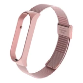 Gpack Xiaomi Mi Band 6 Kordon Clipsli Hasır Metal Kordon KRD-06 - 1