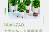 Yapay Bonsai Çizgili Saksı + Küçük Yeşil 2 - 8