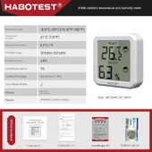 Dijital Termometre Higrometre - HT680 (44.5x44.5x13mm) - 1