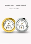 Mini Higrometre - 50mm Çap - Beyaz Zemin Altın Kenar - 11