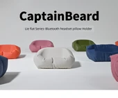 AirPods Koruyucu Kılıf ve Masaüstü Standı - Kadife Yastık-Sakin Mavi - 8