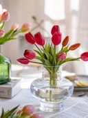 Yapay Lale Aranjmanı - Uzun Dal Açık Pembe Lale Demeti (Nemlendirici Dokunuş) thumbnail 5