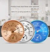 Yuvarlak Mini Termometre - Sarkıtlı, Çift Kullanımlı - Beyaz - 9