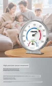 Paslanmaz Çelik Termometre Higrometre - Fildişi Beyazı - İki Adet - 9