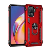 Gpack Oppo Reno 5 Lite Kılıf Vega Tank Standlı Yüzüklü MıknatıslıNano Glass - 6