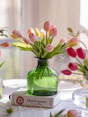 Yapay Lale Aranjmanı - Uzun Dal Açık Pembe Lale Demeti (Nemlendirici Dokunuş) thumbnail 6