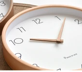 Minimalist Japon Ahşap Duvar Saati - 25 cm - Koyu Renk (Ölçek Yok) - 12