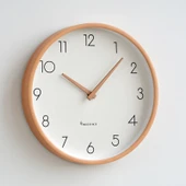 Minimalist Japon Ahşap Duvar Saati - 25 cm - Koyu Renk (Ölçek Yok) - 4