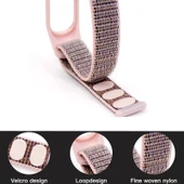 Gpack Xiaomi Mi Band 5 Kordon Kumaş CırtCırt Kordon Velcro Mor - 2