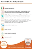 New Life B12 Plus 30 Dilaltı Tablet - B12 Vitamini - Folik Asit - Biotin thumbnail 3