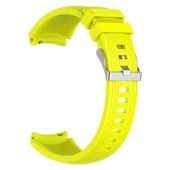 Gpack Amazfit Bip U Kordon Silikon Kançalı Ayarlanabilir KRD 18 Sarı - 1