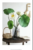 Yapay Lotus Çiçeği Aranjmanı - Yarım Açık Lotus (Beyaz) - 10