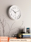 Modern Sessiz Quartz Duvar Saati - 25 cm Gri - 4
