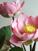 Yapay Lotus Çiçeği Aranjmanı - Açmış Lotus Pembe 8'li Karışık - 6