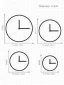 Modern Sessiz Quartz Duvar Saati - 25 cm Gümüş Kaplama Siyah Zemin - 3