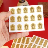 Namo Dikey Mini Namo Amitabha Altın Varaklı Buda Sticker - 5