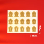 Namo Dikey Mini Namo Amitabha Altın Varaklı Buda Sticker - 6