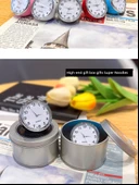 Mini Masa Saati - Sessiz Quartz - Gri - 11