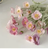 Pembe Buz Adası Yapay İpek Çiçek Aranjmanı - Çiçek Kafiyesi Vazo +2 Buz Pudra 1 Açık Pudra - 9