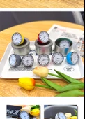 Mini Masa Saati - Sessiz Quartz - Gri - 8