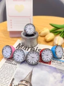 Mini Masa Saati - Sessiz Quartz - Gri - 4